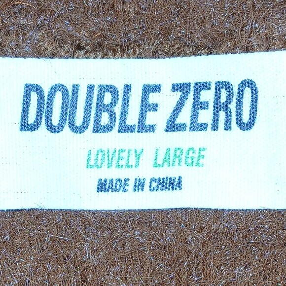 DOUBLE ZERO FUZZY COPPER BROWN CROPPED SWEATER, CHUNKY, WOMENS SIZE LARGE - Picture 6 of 6